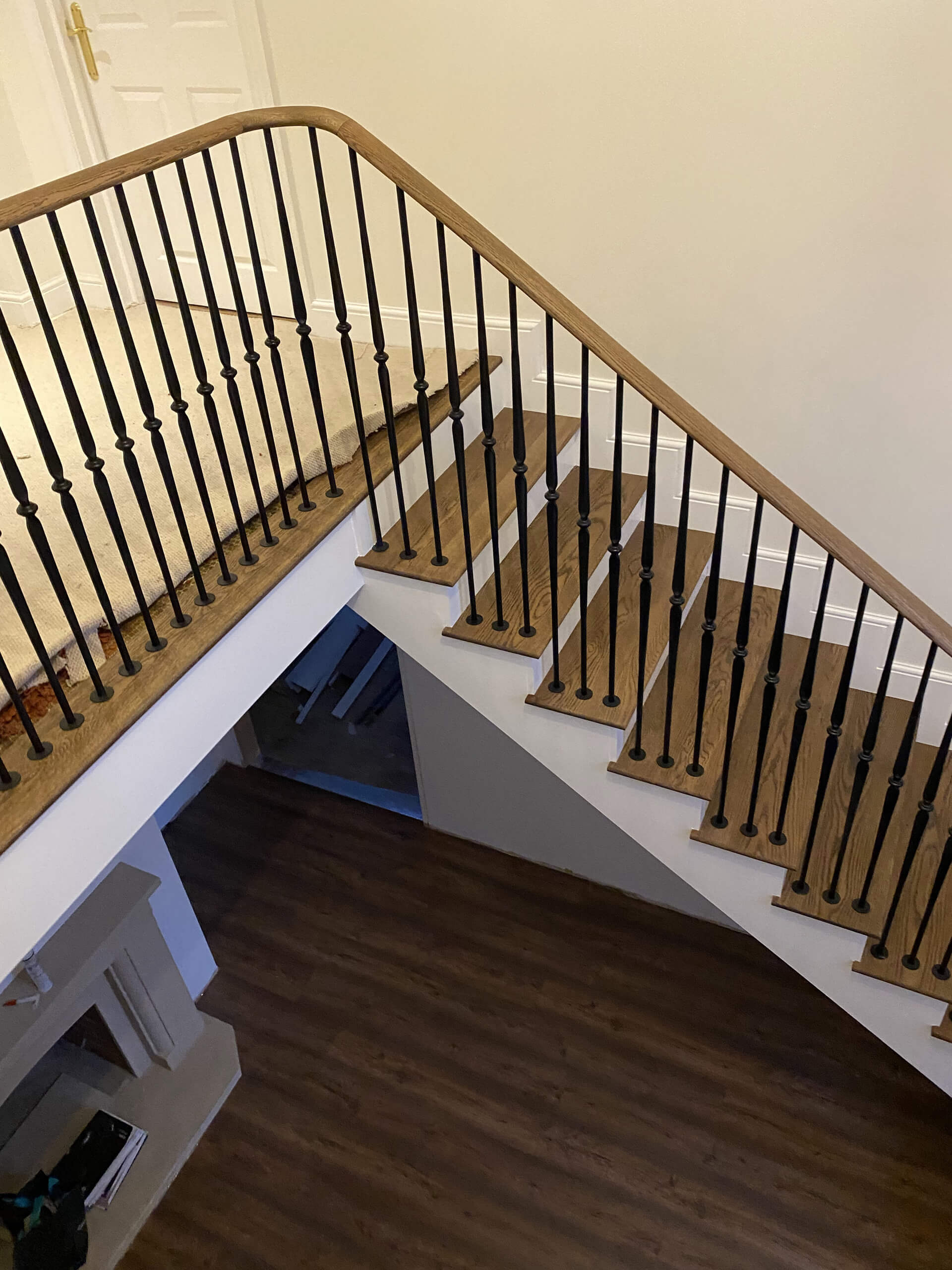 Closed Tread Steps With Bespoke Metal Spindles (6)